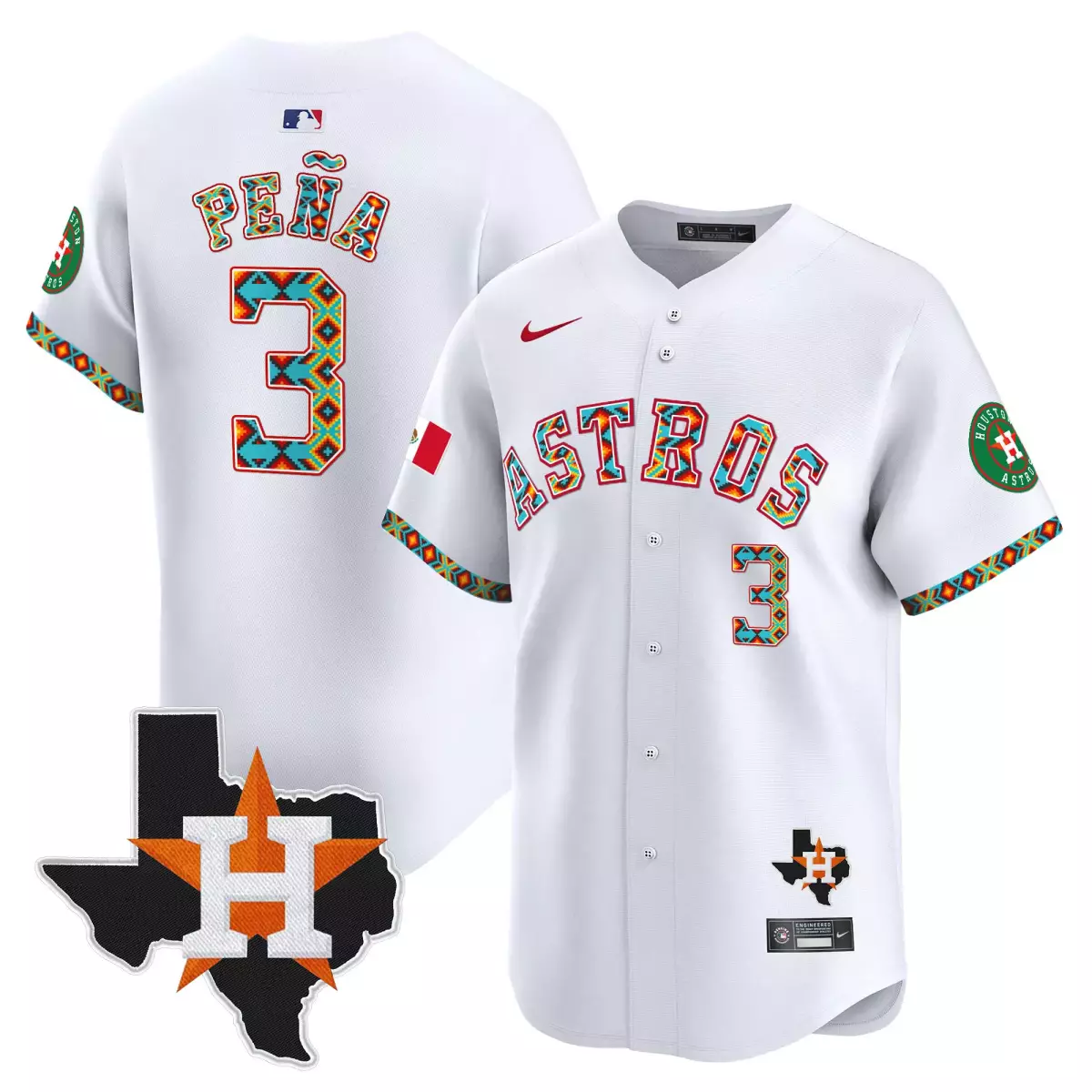 houston astros 3 pena white jersey mexico vapor premier limited v2 all stitched bcg