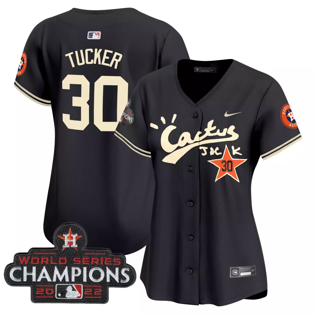 houston astros 30 tucker black jersey cactus jack champions patch vapor premier limited all stitched 9v6