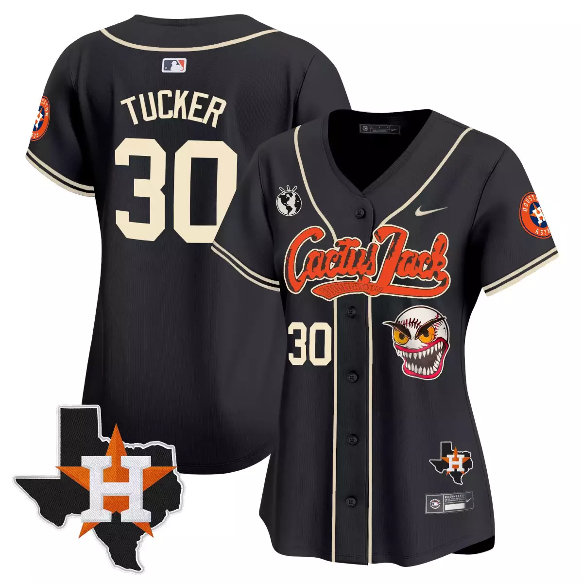 houston astros 30 tucker black jersey cactus jack patch vapor premier limited v6 stitched 4pz