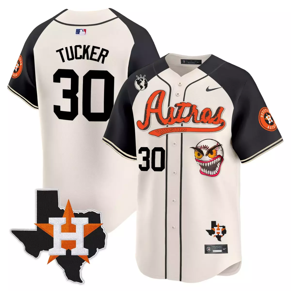houston astros 30 tucker cream jersey cactus jack style vapor premier limited v2 stitched ymq