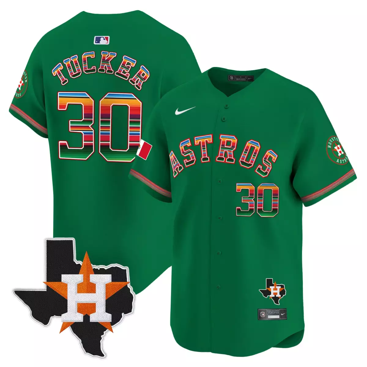 houston astros 30 tucker green jersey mexico texas patch vapor premier limited all stitched xjf