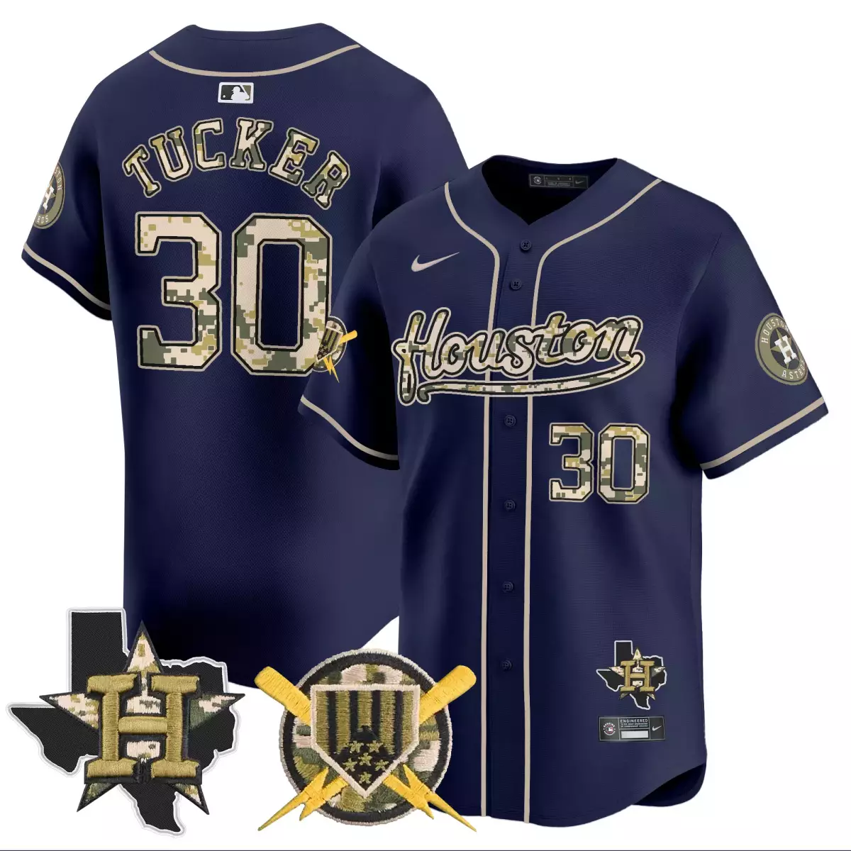 houston astros 30 tucker navy jersey armed forces day vapor premier limited all stitched
