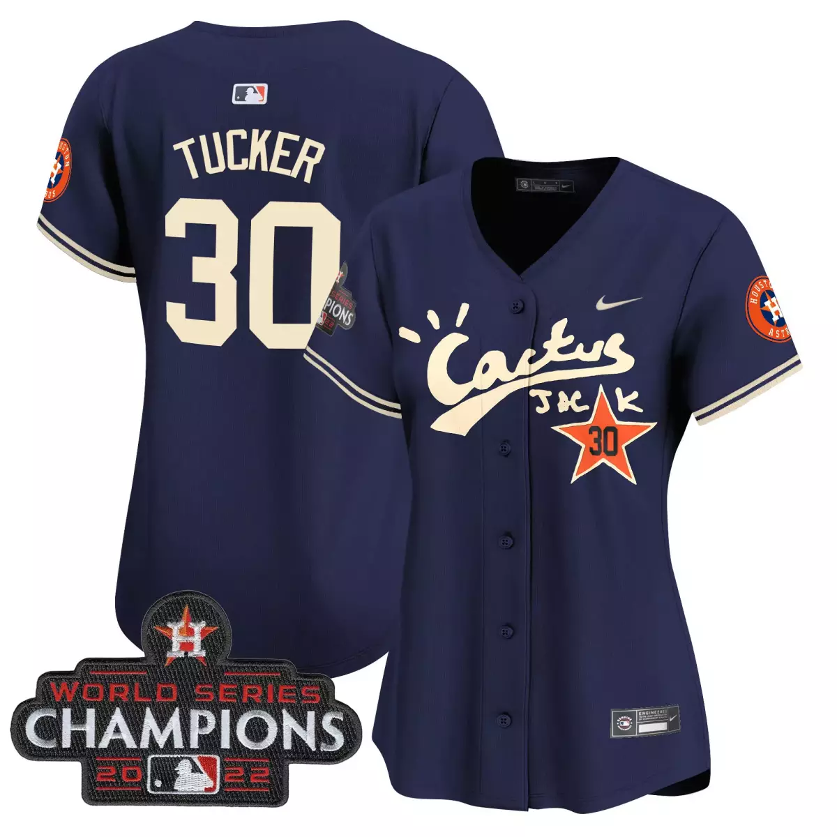 houston astros 30 tucker navy jersey cactus jack champions patch vapor premier limited all stitched d2e