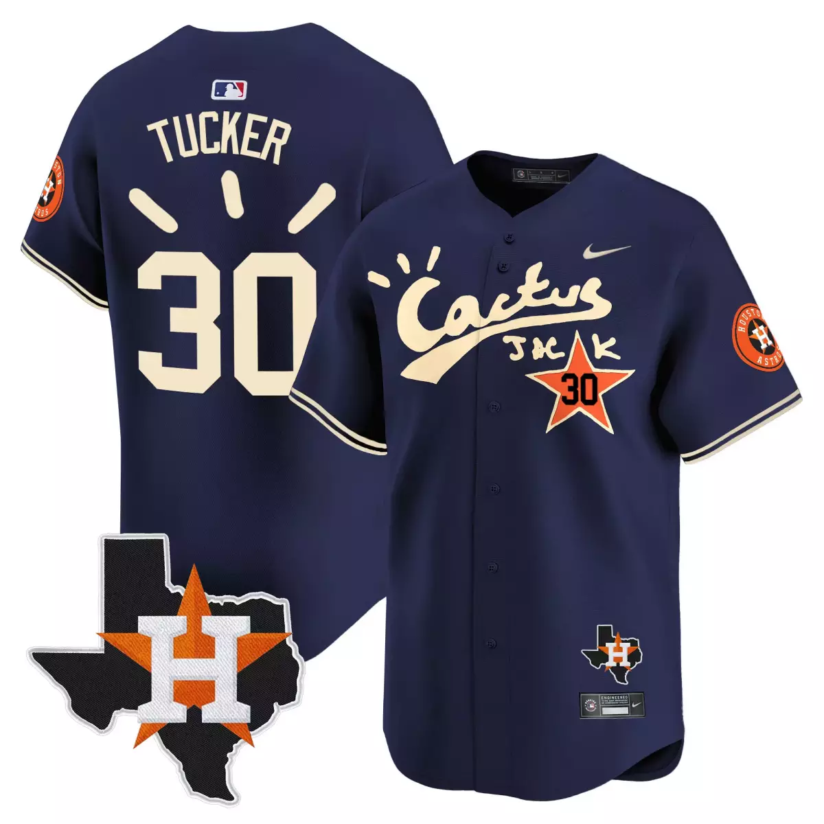 houston astros 30 tucker navy jersey cactus jack patch vapor premier limited v10 stitched tq5