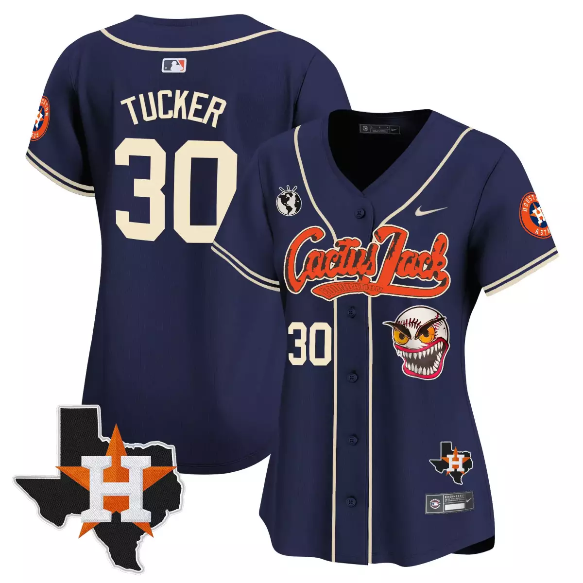 houston astros 30 tucker navy jersey cactus jack patch vapor premier limited v6 stitched 7wd