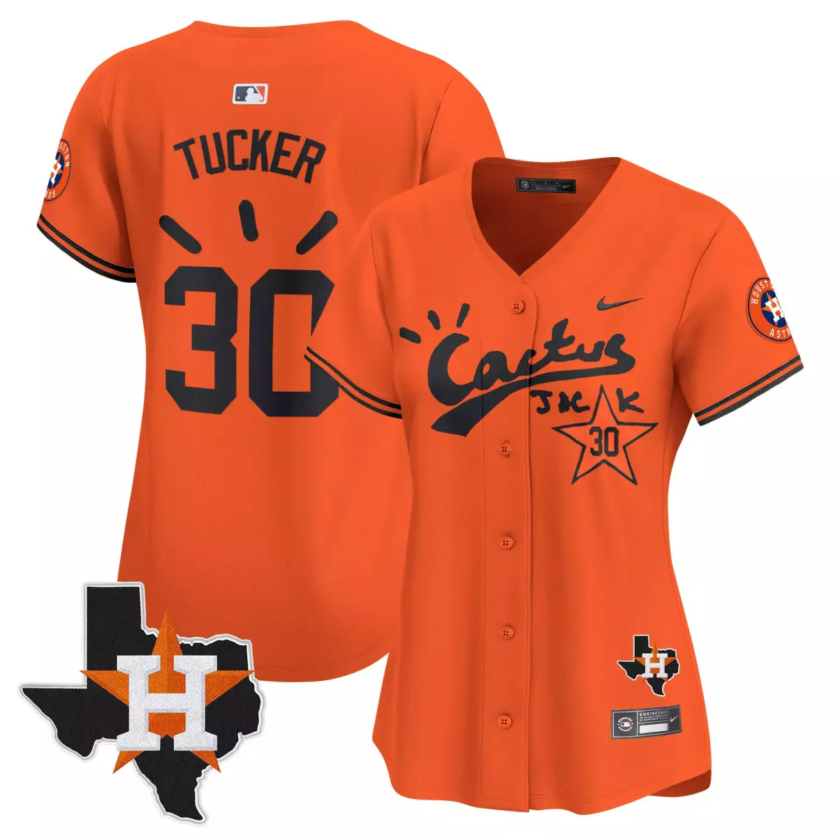 houston astros 30 tucker orange jersey cactus jack patch vapor premier limited v10 stitched dwe