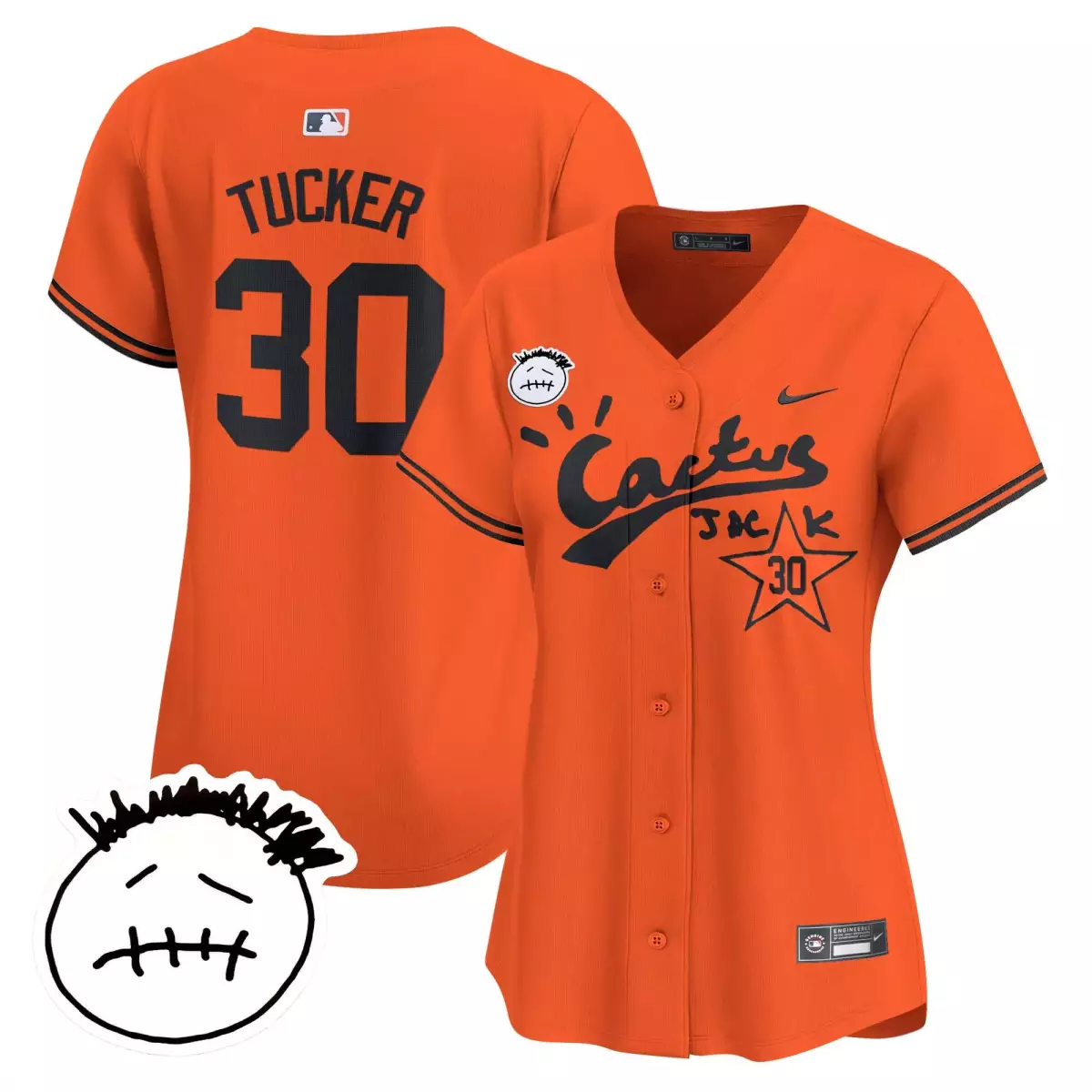 houston astros 30 tucker orange jersey cactus jack patch vapor premier limited v10 stitched dwe