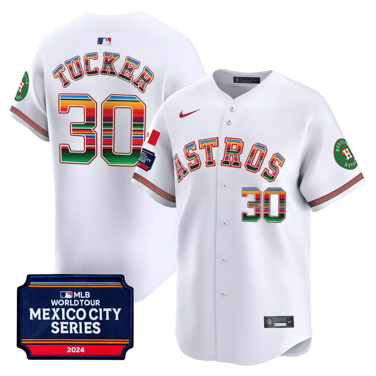 houston astros 30 tucker white jersey 2024 jackie robinson patch vapor premier limited all stitched ffl