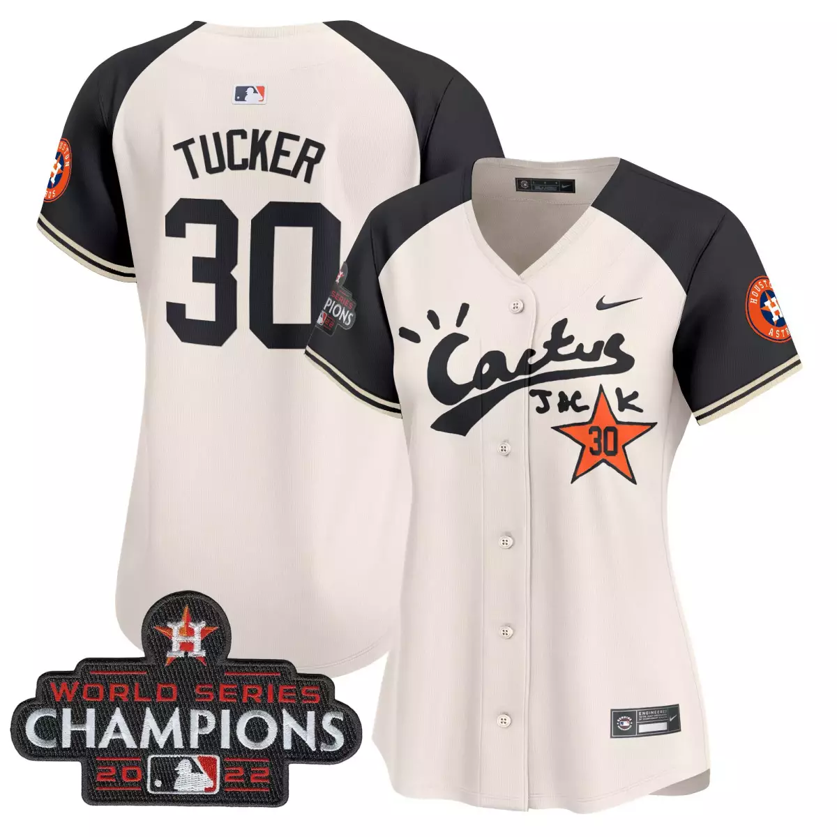 houston astros 30 tucker white jersey cactus jack 2025 vapor premier limited v2 all stitched