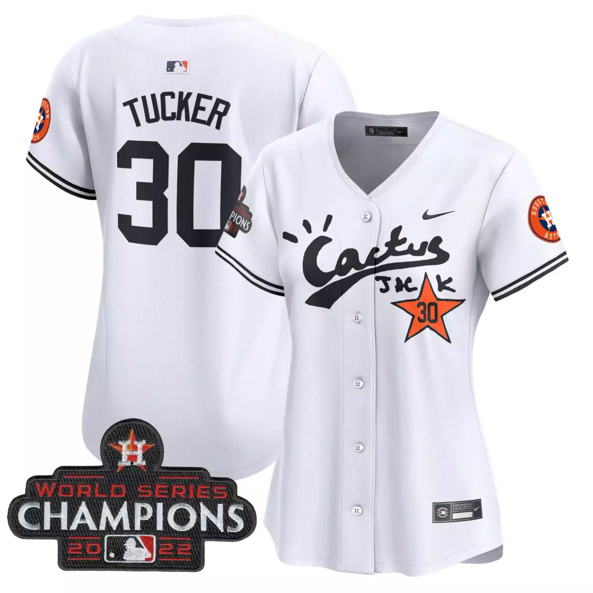 houston astros 30 tucker white jersey cactus jack champions patch vapor premier limited all stitched xa3