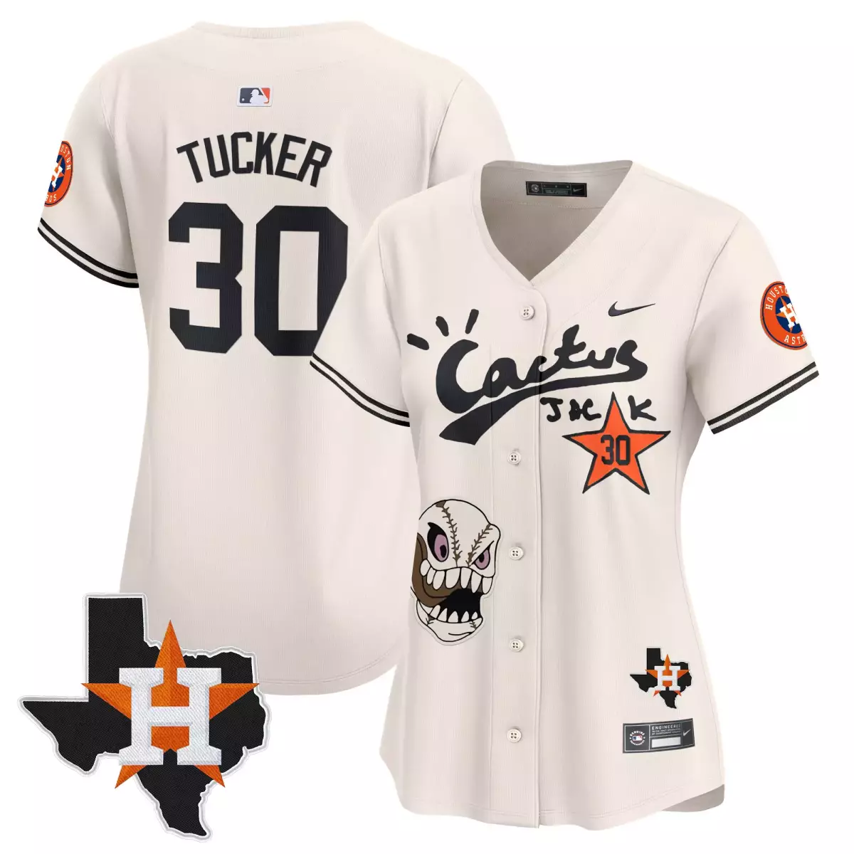 houston astros 30 tucker white jersey cactus jack champions patch vapor premier limited all stitched xa3