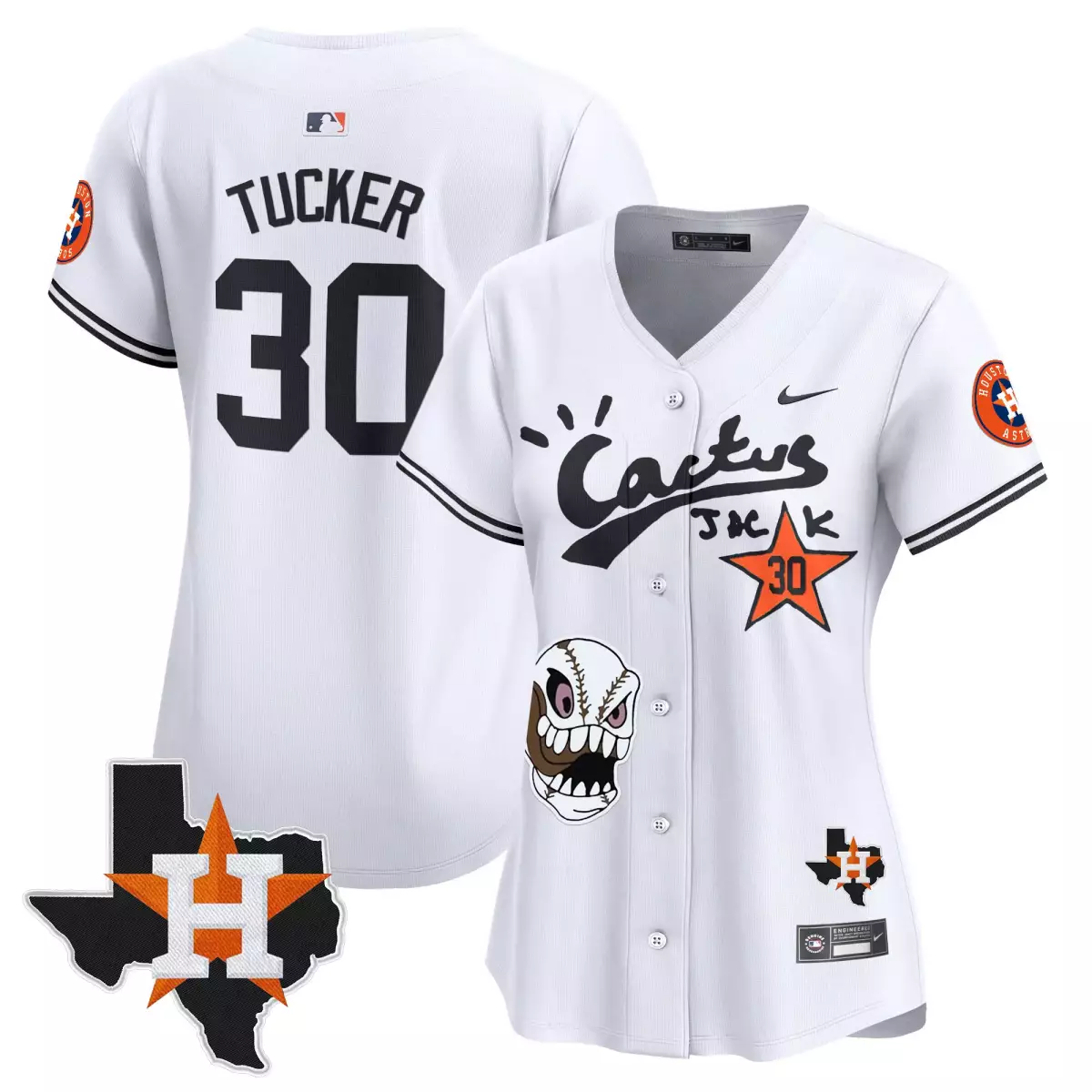 houston astros 30 tucker white jersey cactus jack champions patch vapor premier limited all stitched xa3