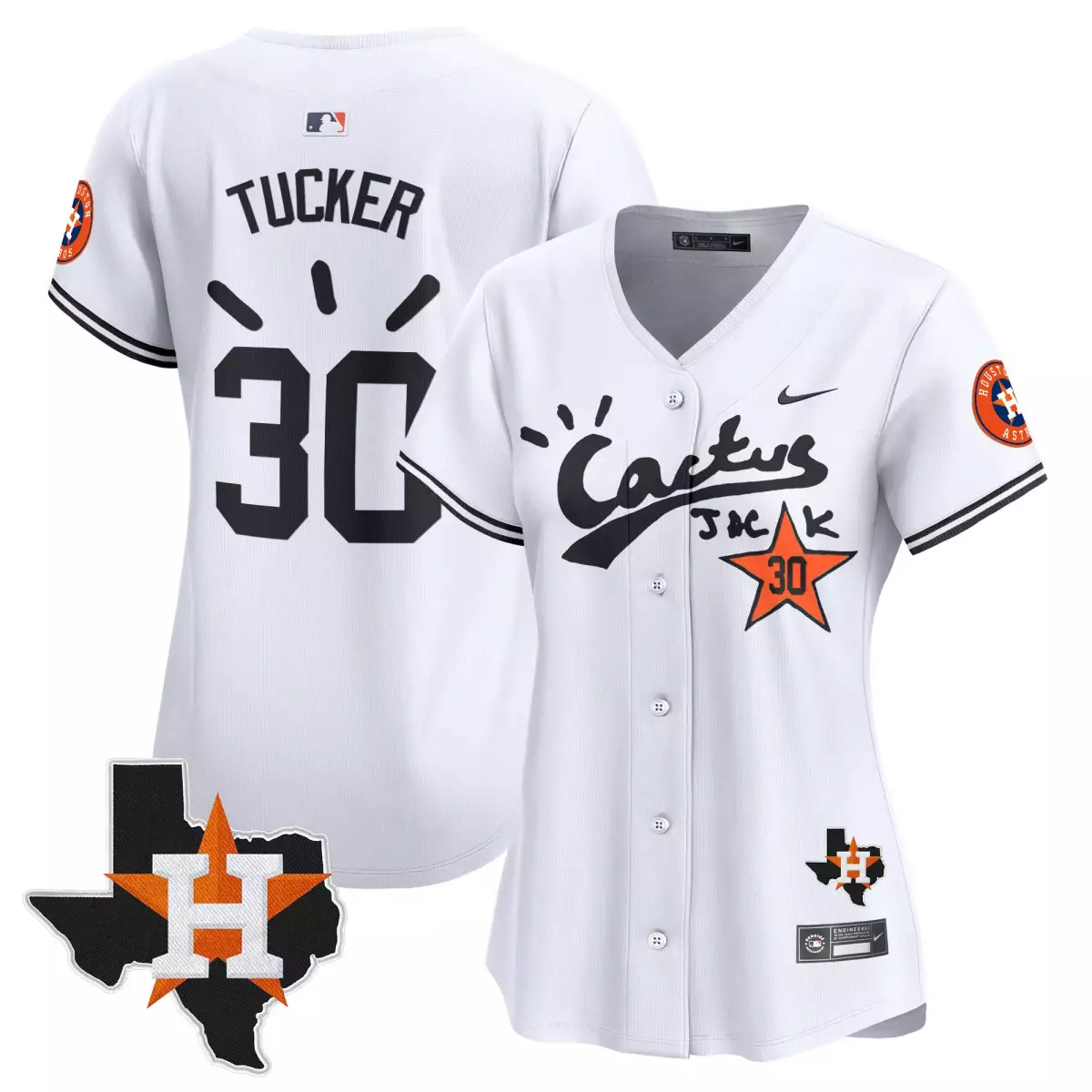 houston astros 30 tucker white jersey cactus jack champions patch vapor premier limited all stitched xa3