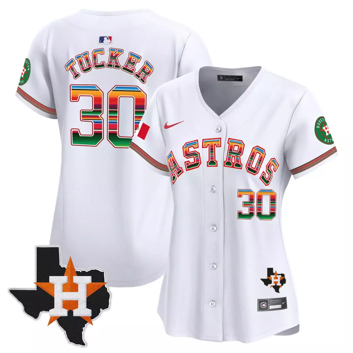 houston astros 30 tucker white jersey mexico cactus jack vapor premier limited all stitched amc