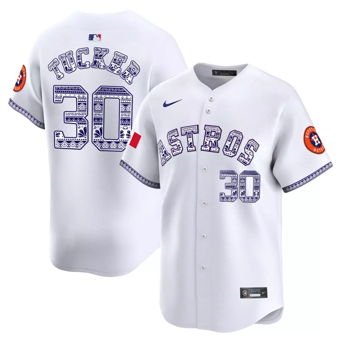 houston astros 30 tucker white jersey mexico vapor premier limited v2 all stitched 3y