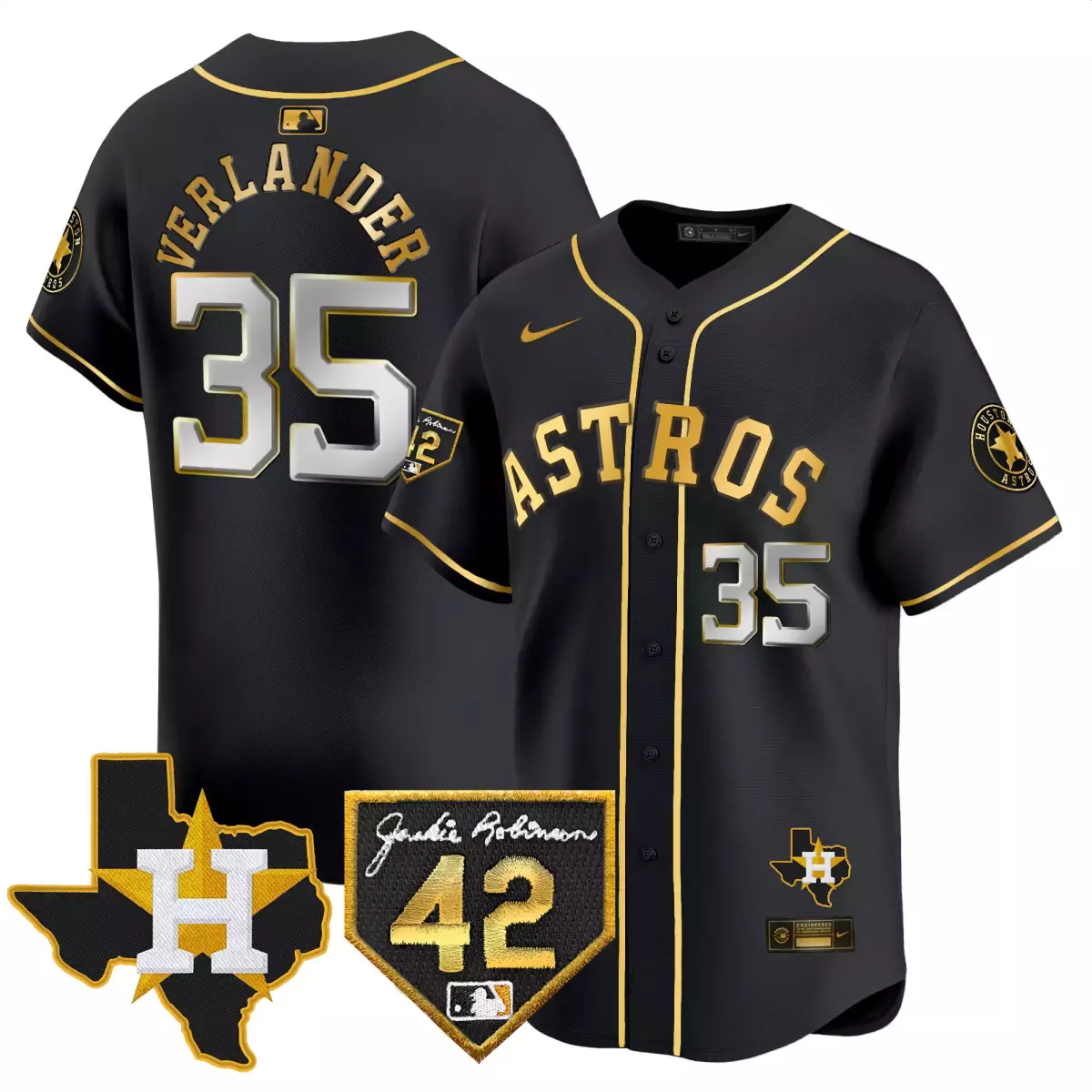 houston astros 35 verlander black gold jersey 2024 robinson texas patch vapor premier limited all stitched