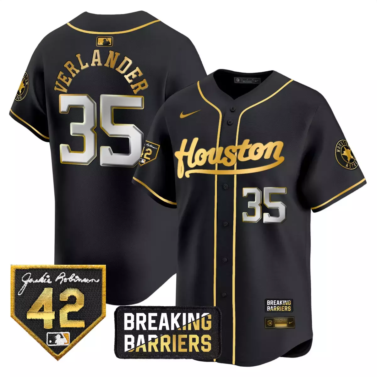 houston astros 35 verlander black gold jersey 2024 robinson texas patch vapor premier limited all stitched