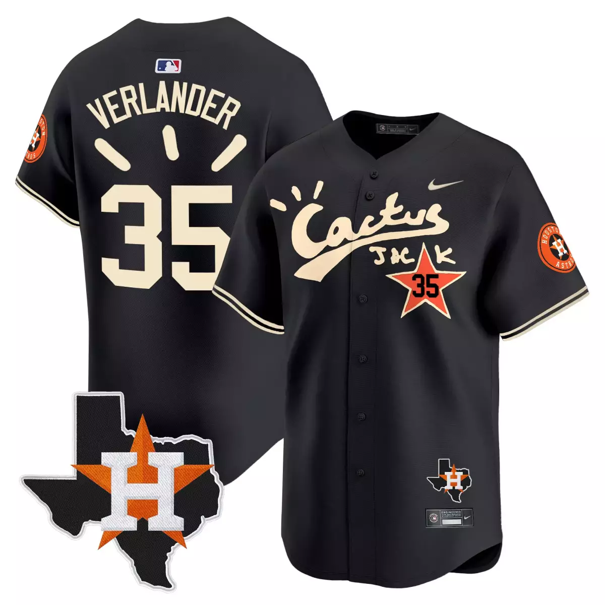 houston astros 35 verlander black jersey cactus jack patch vapor premier limited all stitched dld