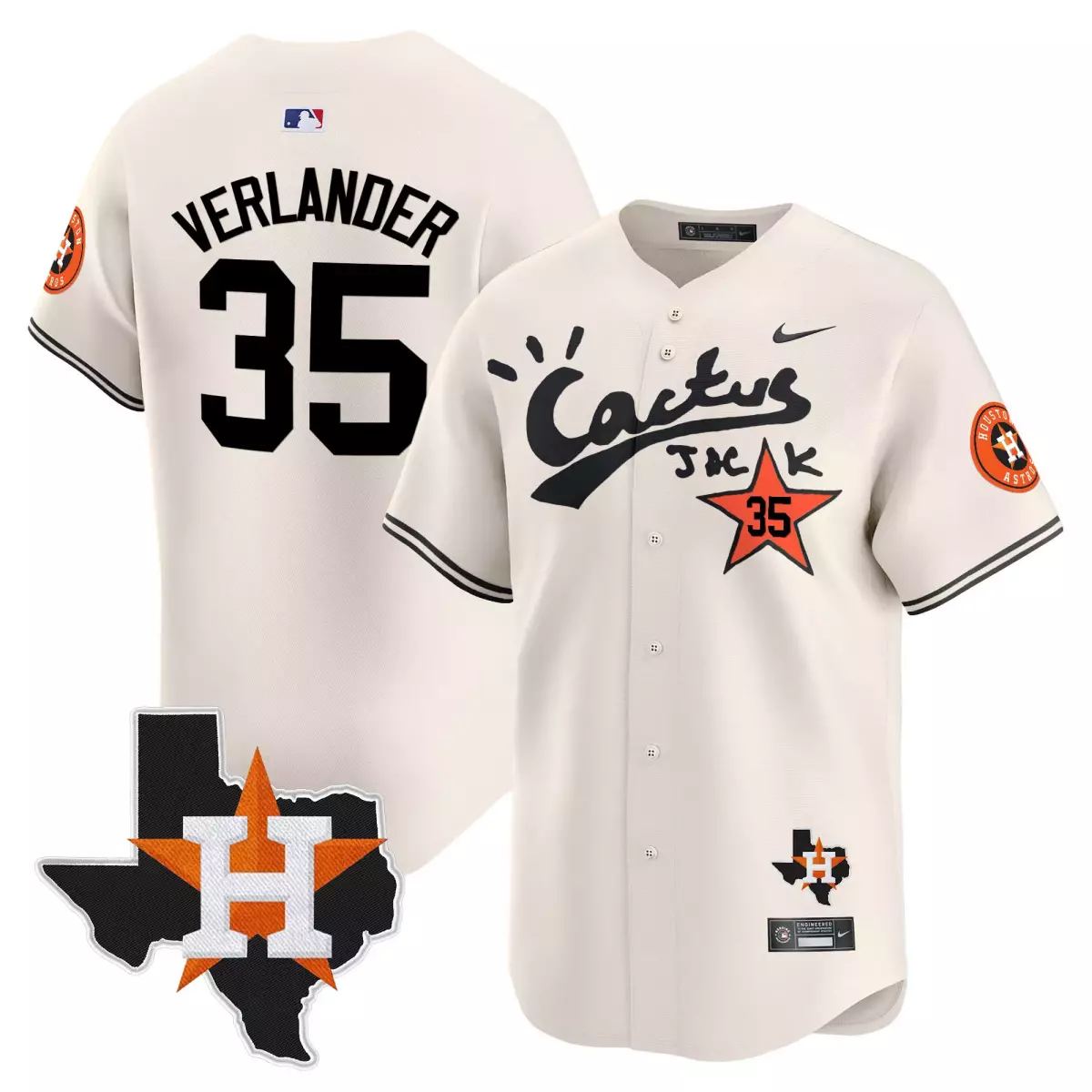 houston astros 35 verlander cream jersey cactus jack patch vapor premier limited v6 stitched yy9