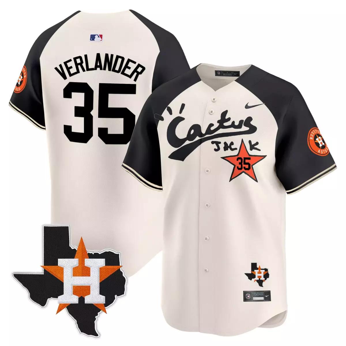houston astros 35 verlander cream jersey cactus jack patch vapor premier limited v6 stitched yy9