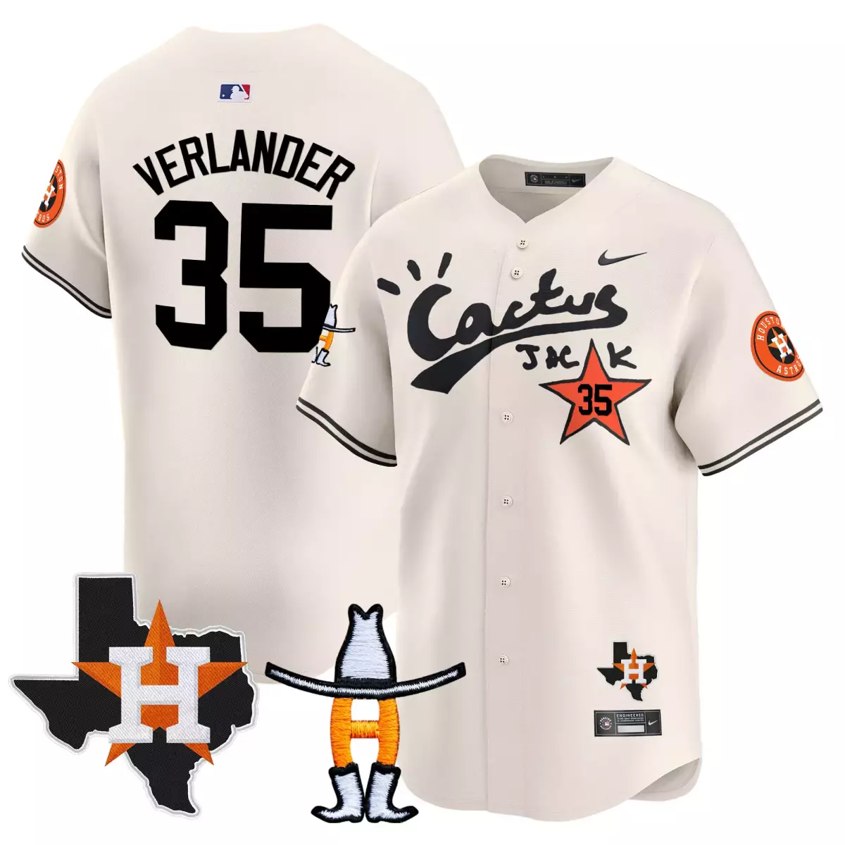 houston astros 35 verlander cream jersey cactus jack patch vapor premier limited v9 stitched oby