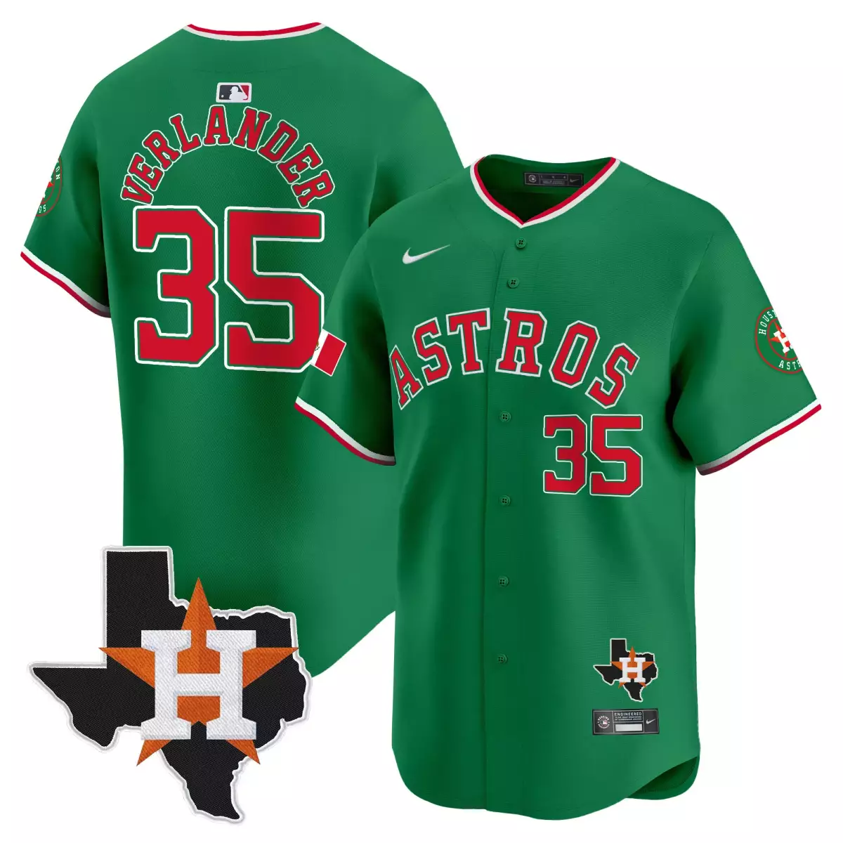 houston astros 35 verlander green jersey mexico texas patch vapor premier limited v4 all stitched