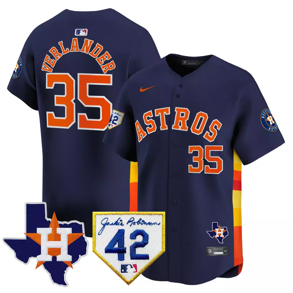 houston astros 35 verlander navy jersey 2024 robinson texas patch vapor premier limited all stitched