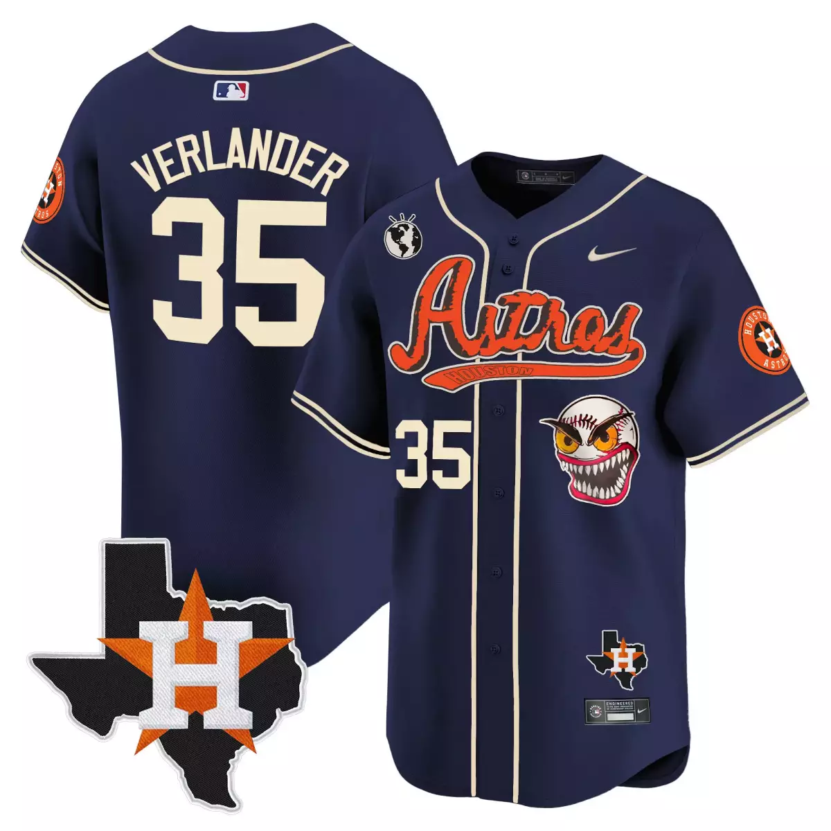houston astros 35 verlander navy jersey cactus jack style vapor premier limited v2 stitched