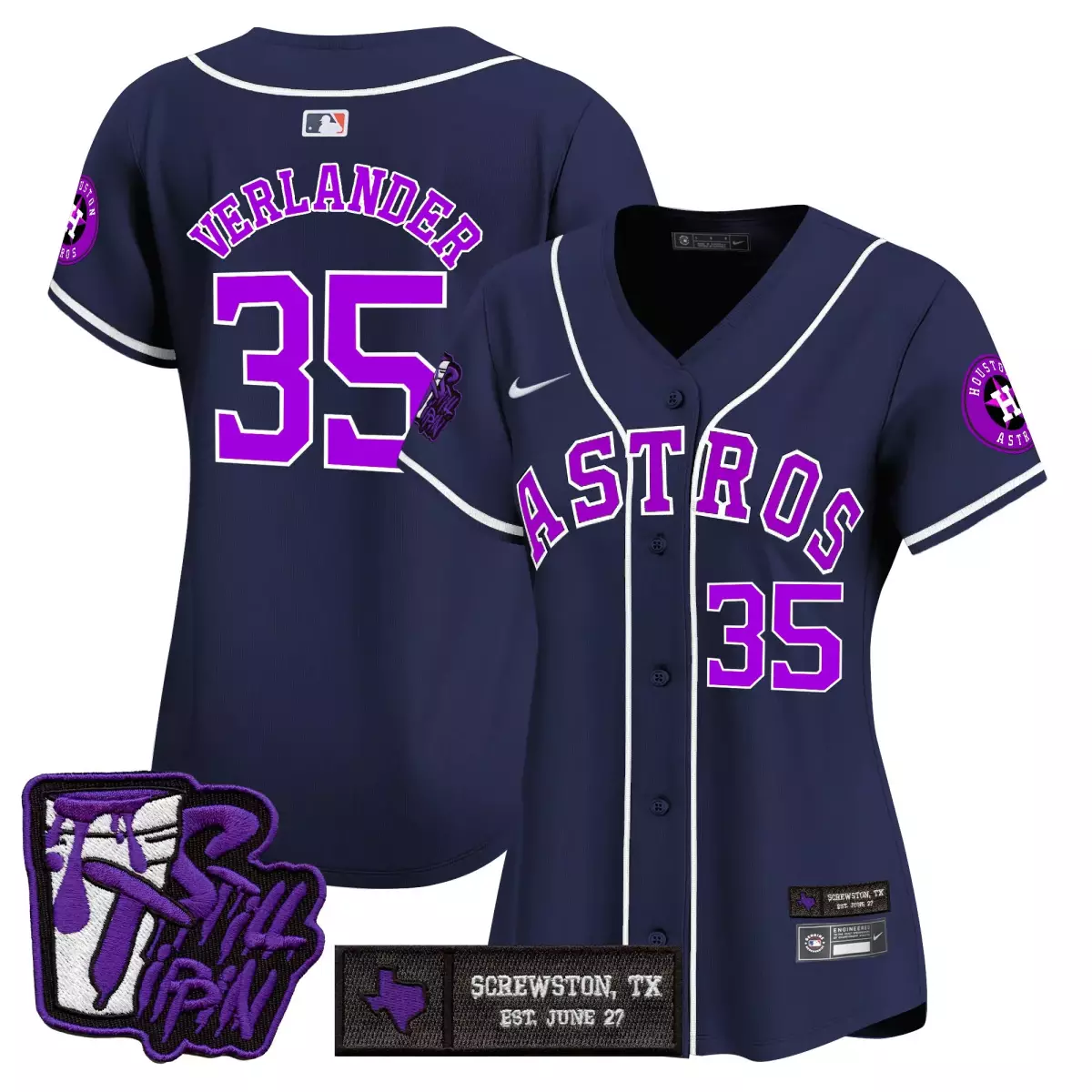 houston astros 35 verlander navy jersey cactus jack style vapor premier limited v2 stitched