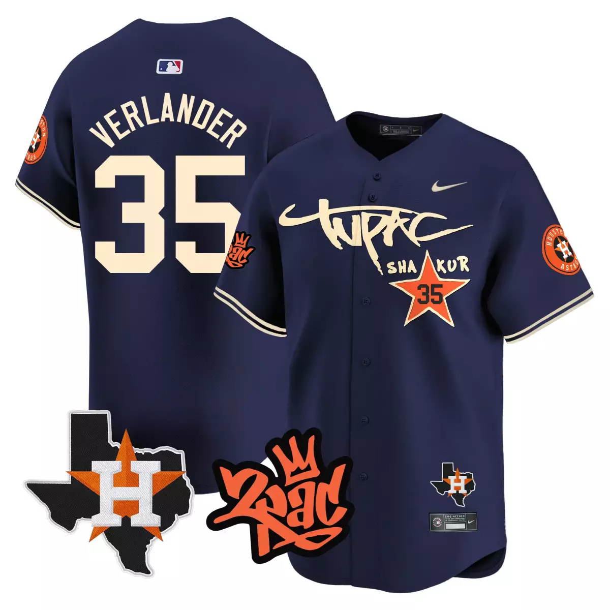 houston astros 35 verlander navy jersey space city 2022 world series champions vapor premier limited all stitched