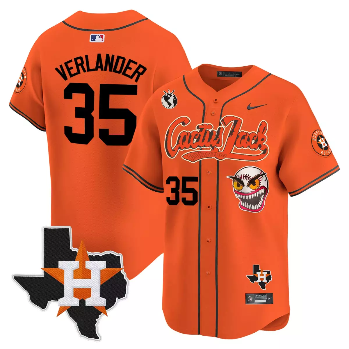 houston astros 35 verlander orange jersey cactus jack patch vapor premier limited v6 stitched d66