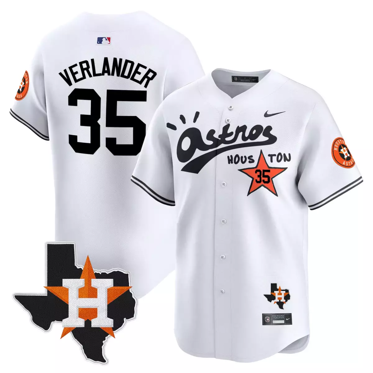houston astros 35 verlander white jersey cactus jack style vapor premier limited stitched