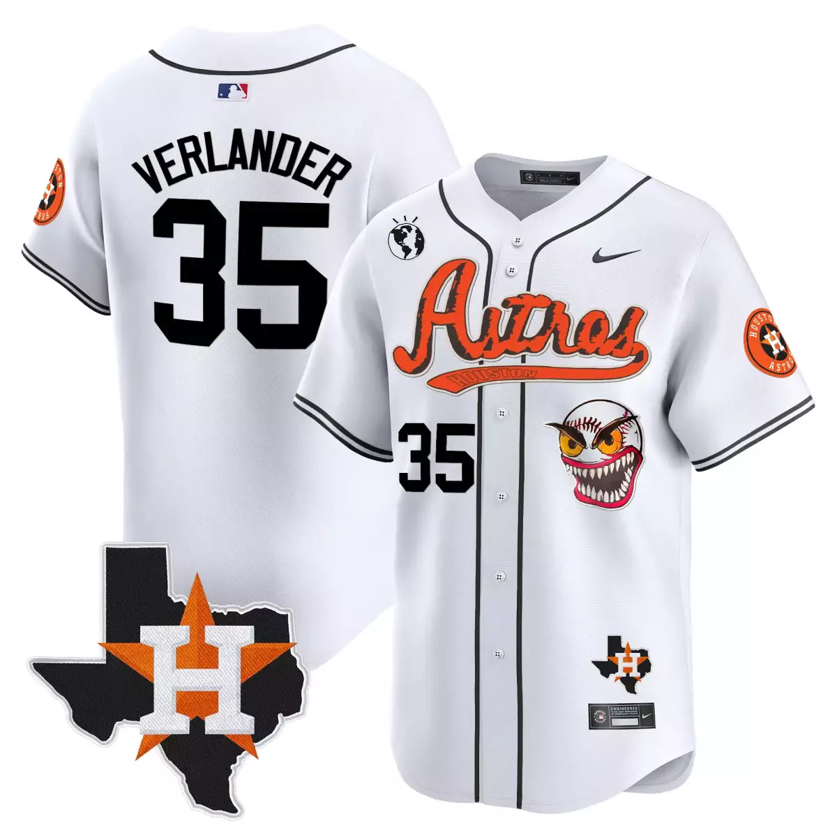 houston astros 35 verlander white jersey cactus jack style vapor premier limited stitched
