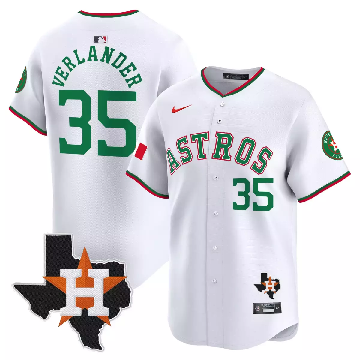 houston astros 35 verlander white jersey mexico texas patch vapor premier limited all stitched 52r