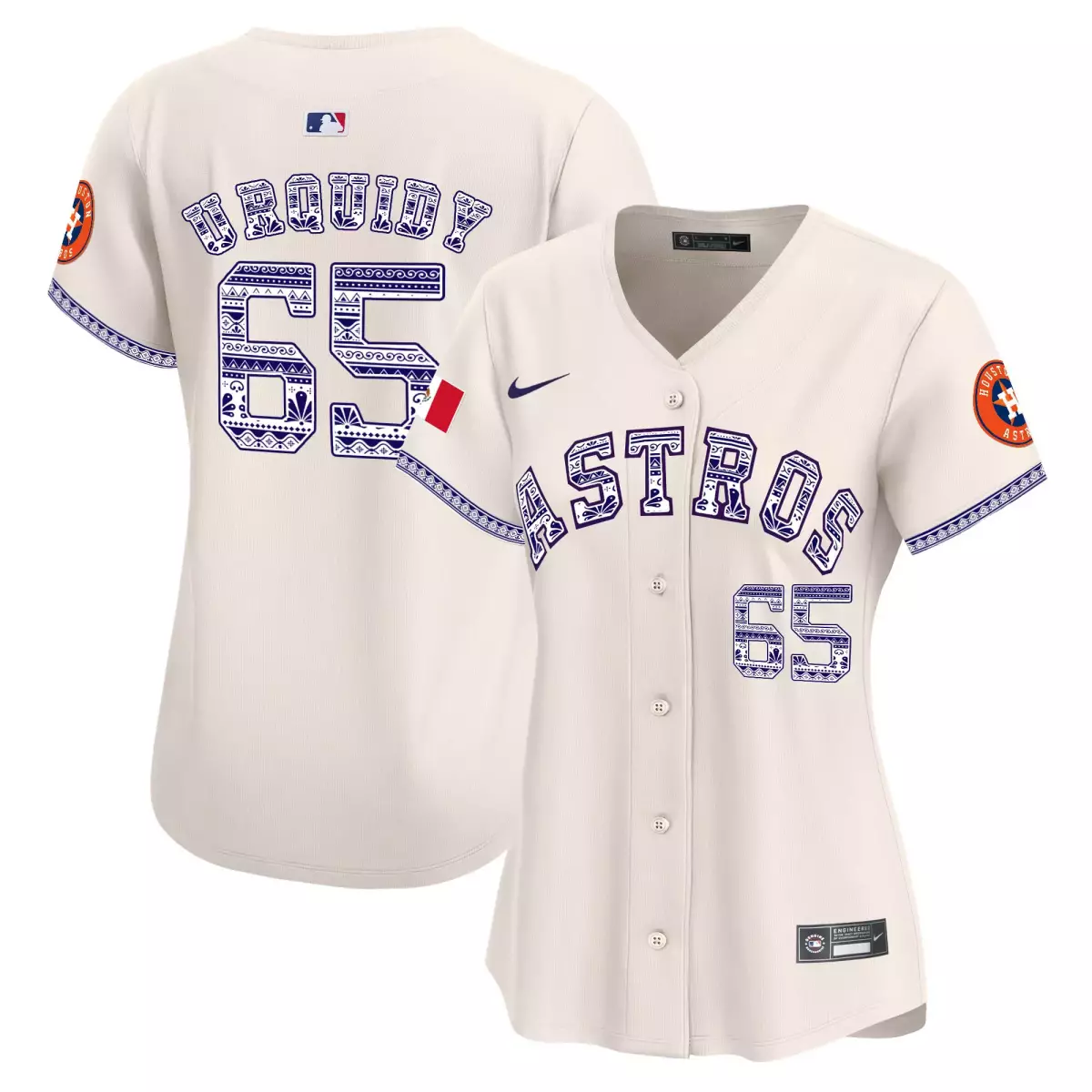 houston astros 65 urquidy cream jersey mexico cactus jack vapor premier limited all stitched