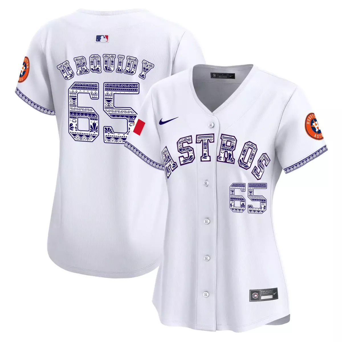 houston astros 65 urquidy white jersey mexico vapor premier limited all stitched 17t