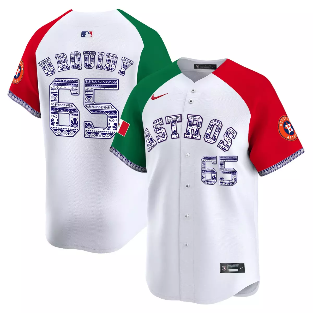 houston astros 65 urquidy white jersey mexico vapor premier limited all stitched 17t
