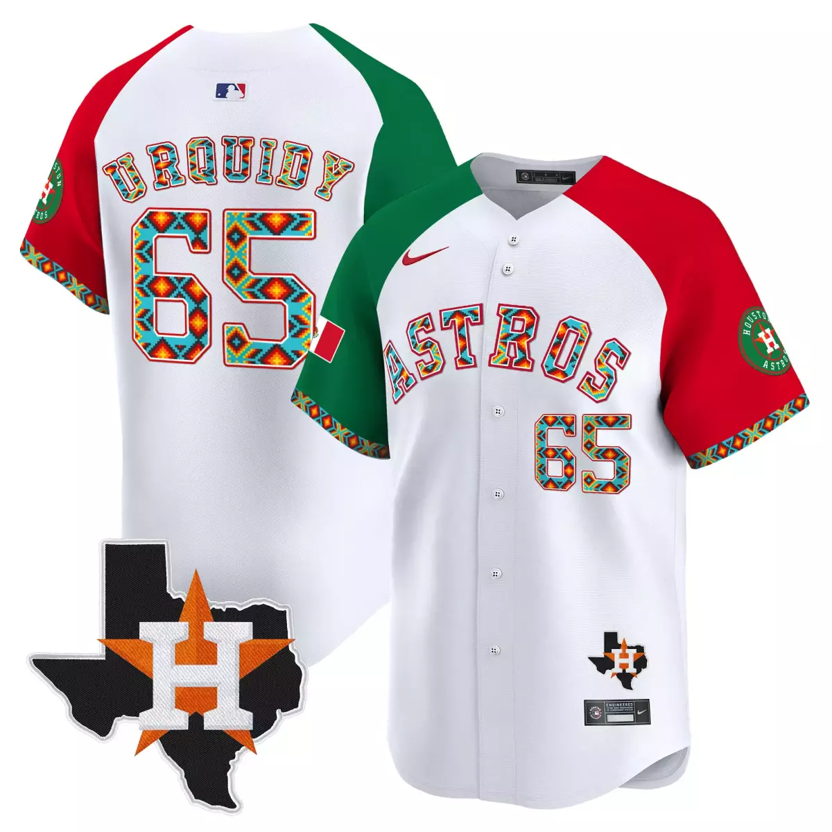 houston astros 65 urquidy white jersey mexico vapor premier limited v2 all stitched b7o