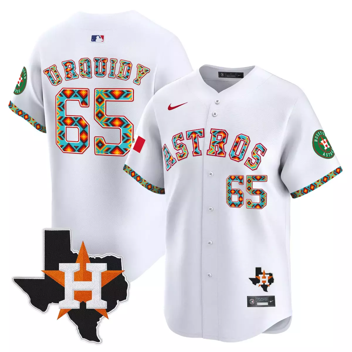 houston astros 65 urquidy white jersey mexico vapor premier limited v2 all stitched b7o