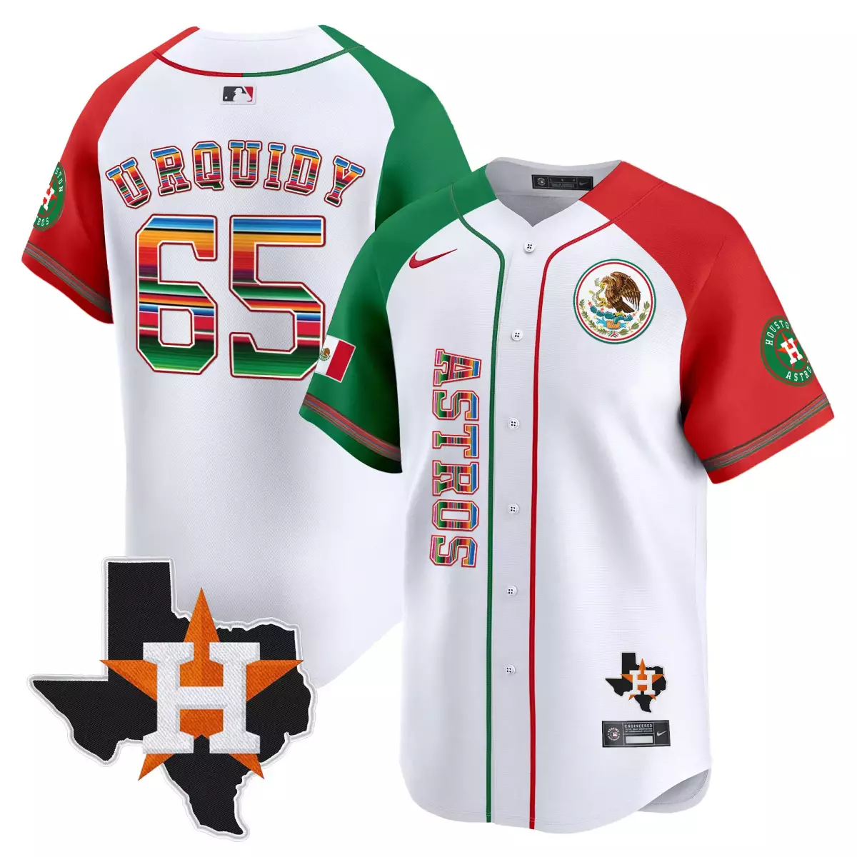 houston astros 65 urquidy white jersey mexico vapor premier limited v2 all stitched b7o