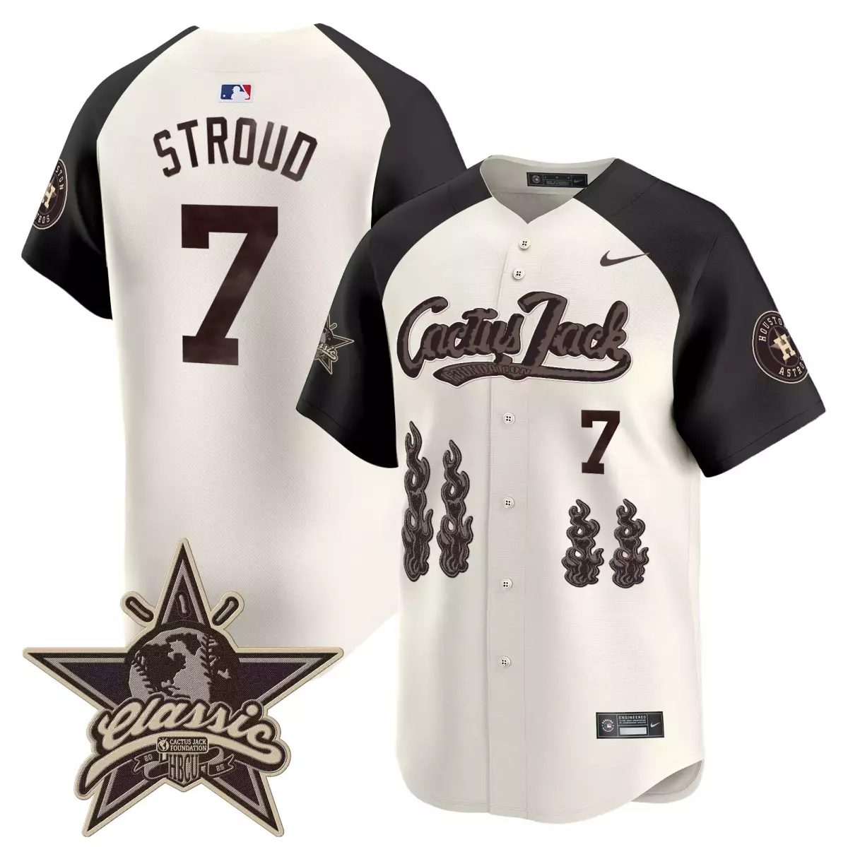 houston astros 7 stroud cream jersey cactus jack 2025 vapor premier limited all stitched p7a