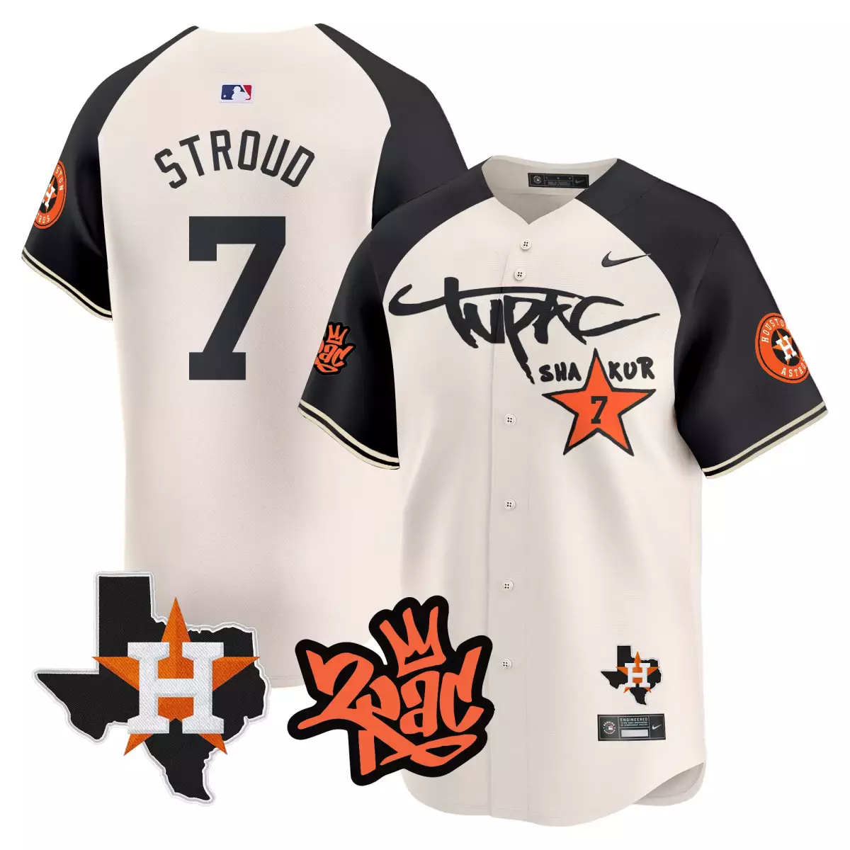 houston astros 30 tucker cream jersey tupac shakur vapor premier limited all stitched 55m