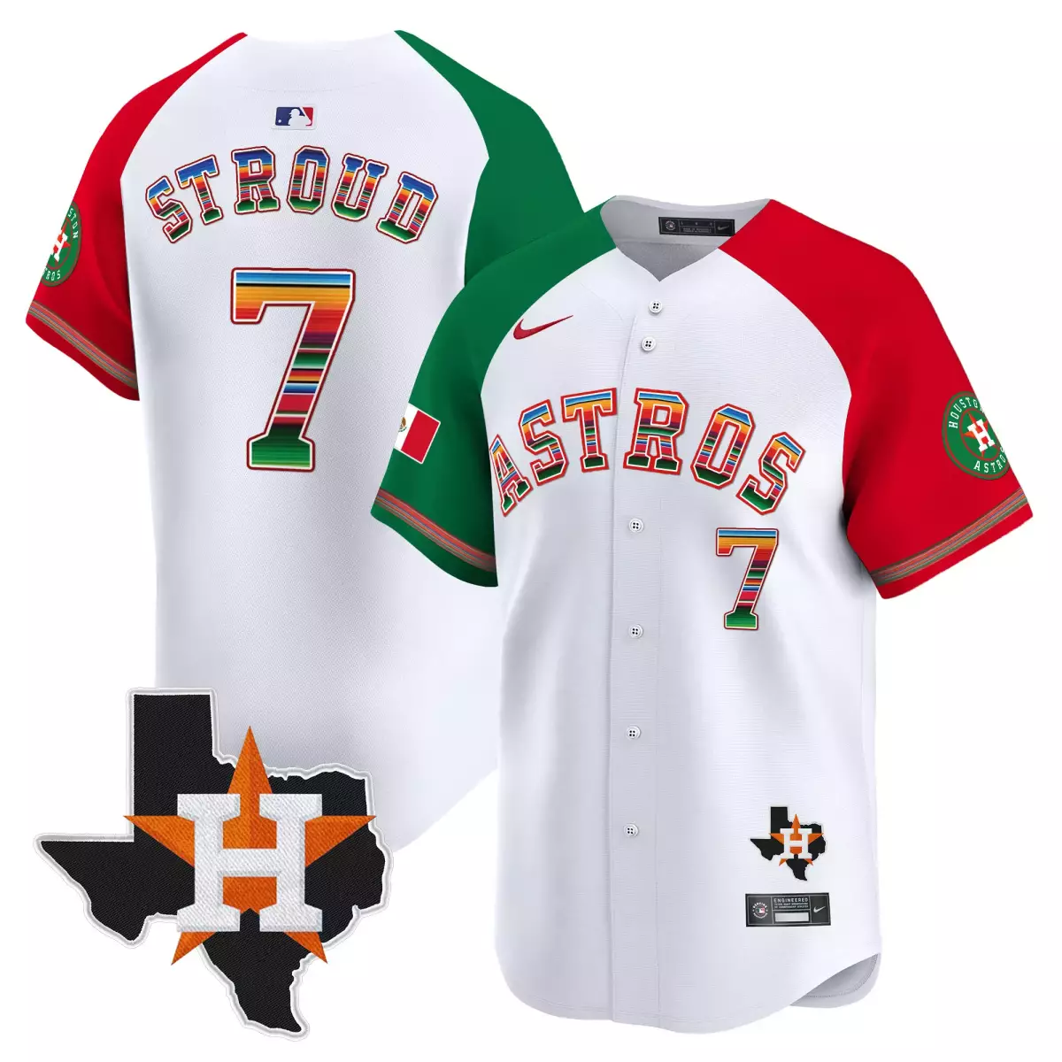 houston astros 7 stroud mexico jersey mexico texas patch vapor premier limited all stitched o2k
