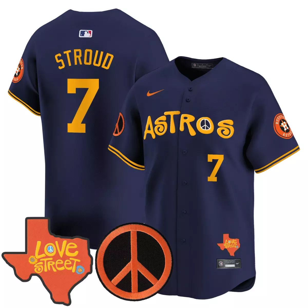houston astros 7 stroud navy jersey dj screw still tippin purple patch vapor premier limited stitched nf6