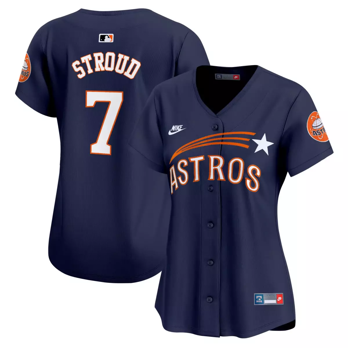 houston astros 7 stroud navy jersey throwback cooperstown vapor premier limited all stitched d9t