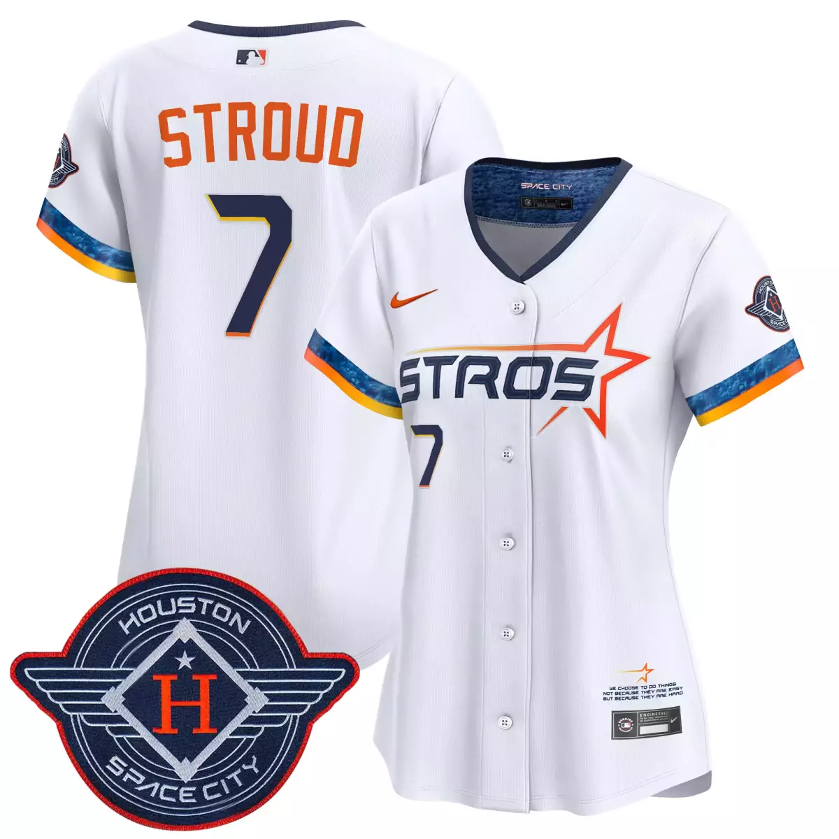 houston astros 7 stroud white jersey 2025 city connect vapor premier limited all stitched f10