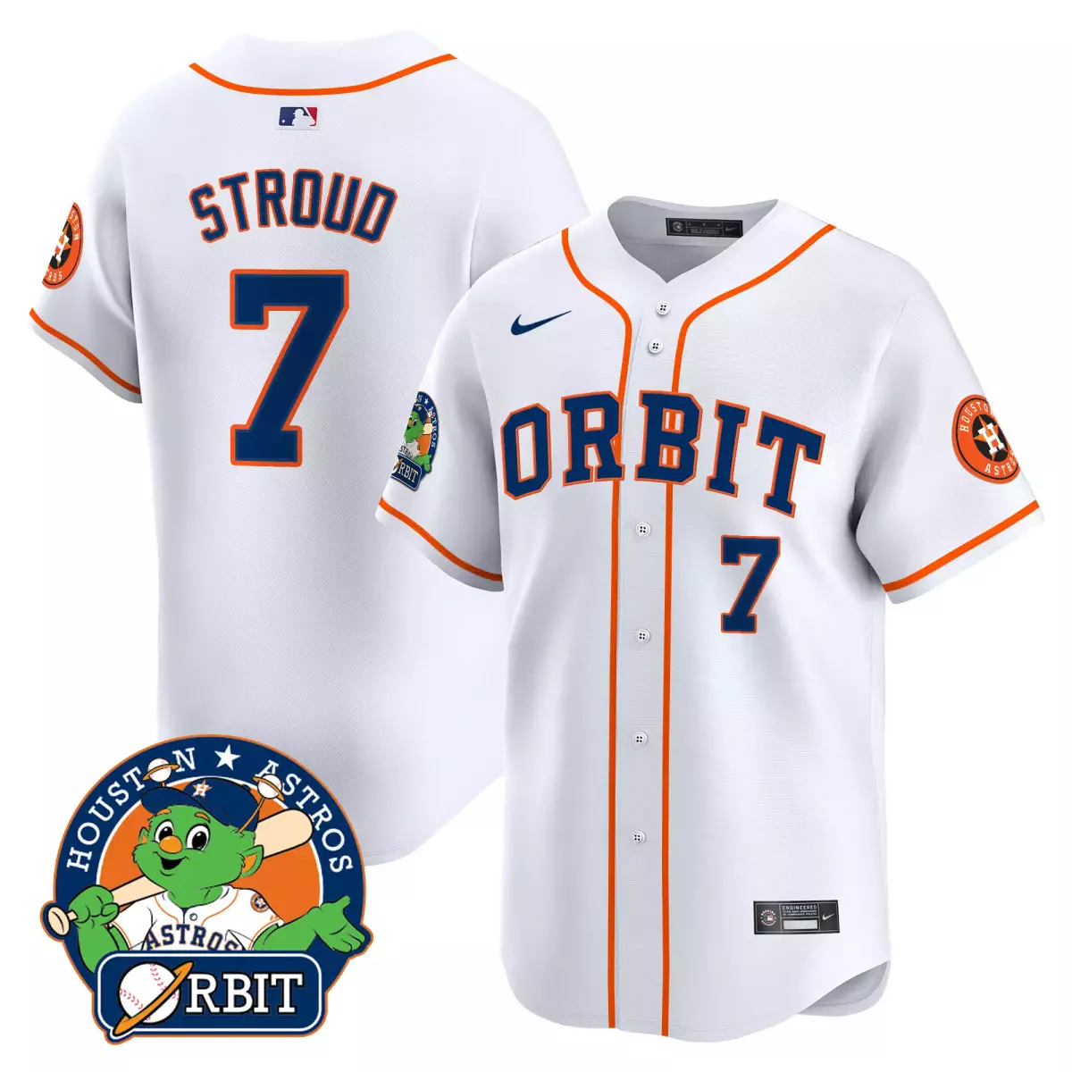 houston astros 7 stroud white jersey love street peace sign patch vapor premier limited all stitched