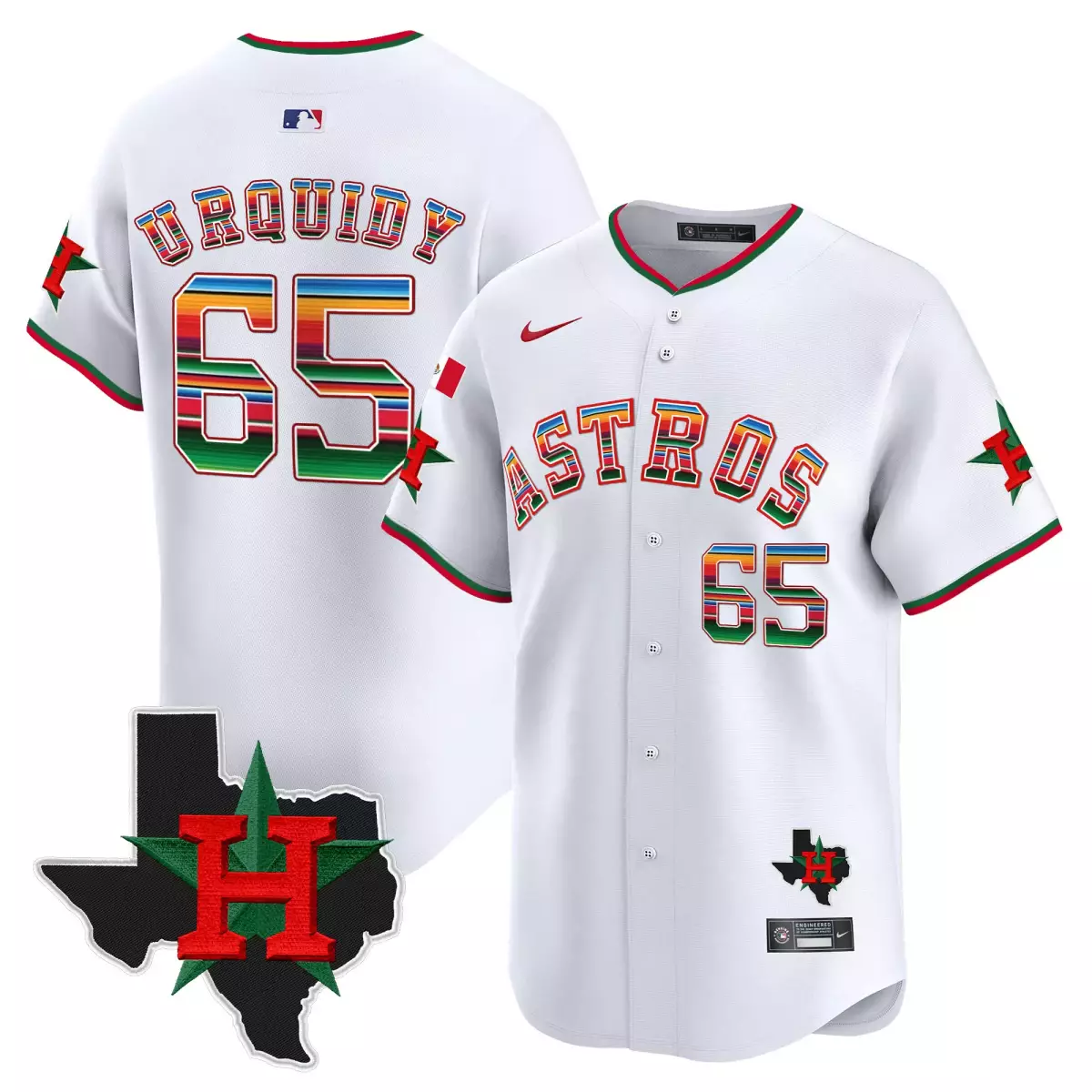 houston astros 85 urquidy white jersey mexico texas patch vapor premier limited v2 all stitched