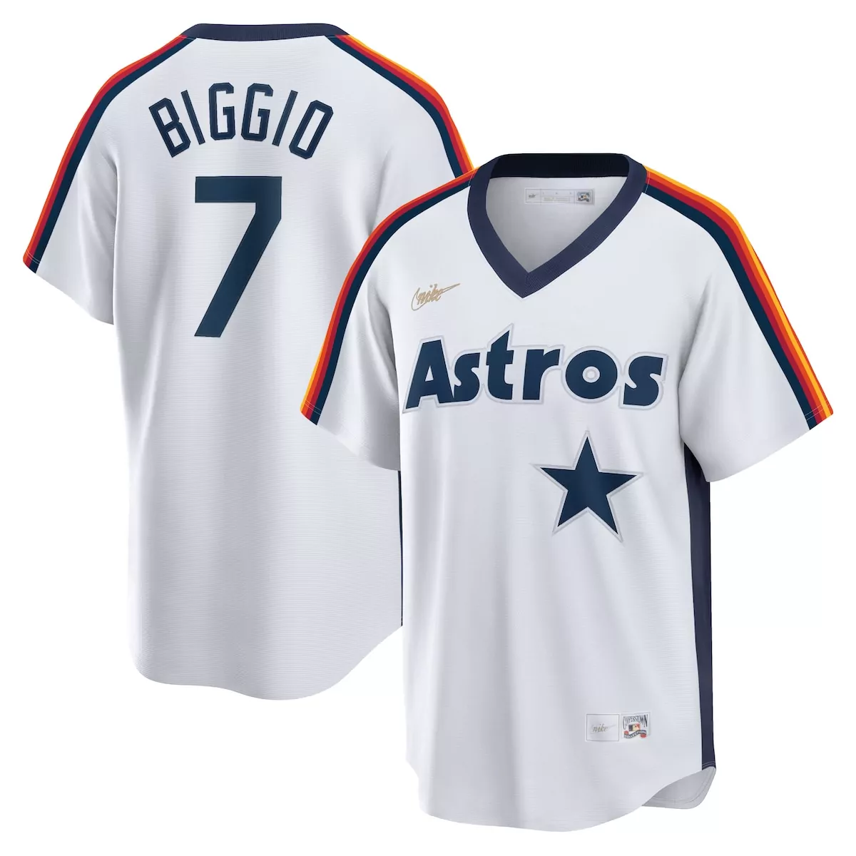 houston astros craig biggio white home cooperstown collection logo player jersey
