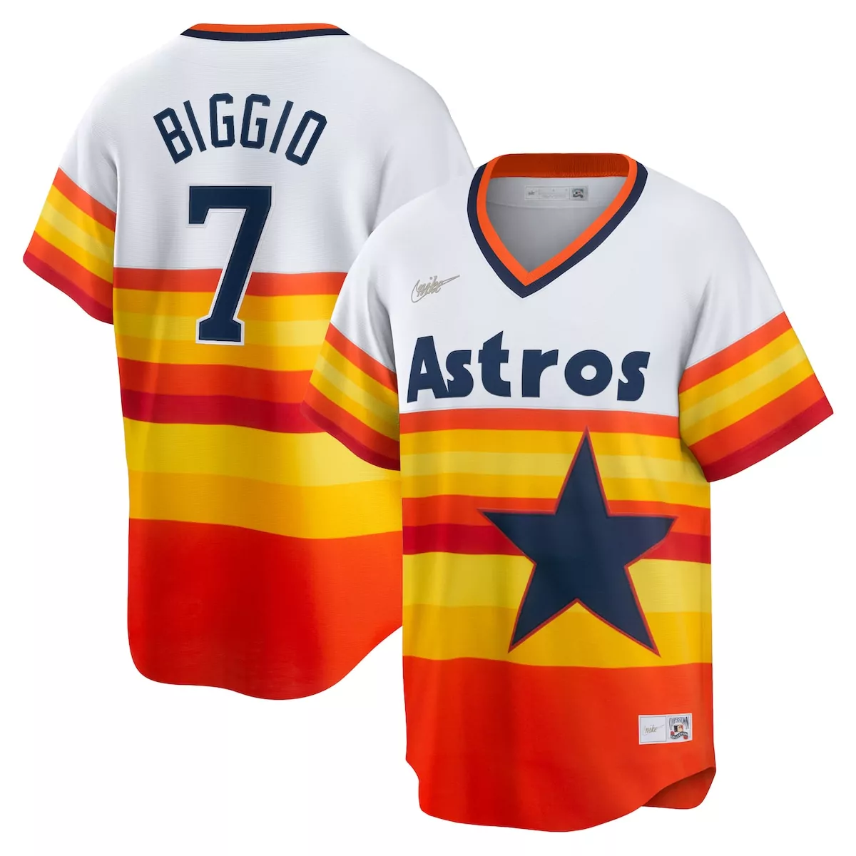 houston astros craig biggio white home cooperstown collection logo player jersey